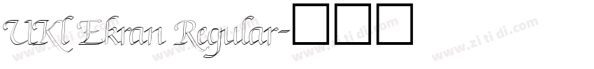 UKl Ekran Regular字体转换